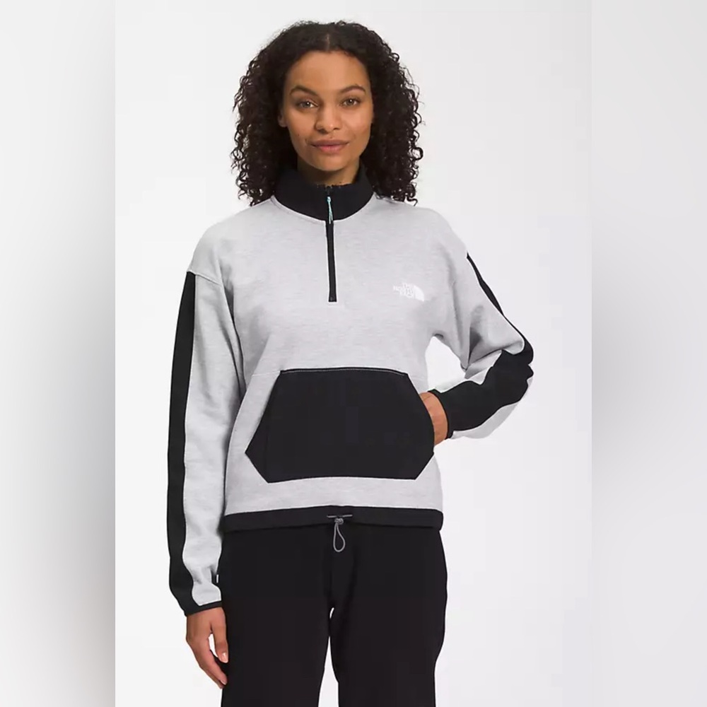The North Face Tech Pullover Sweater - Zip Neck Size Color Light Grey Heather